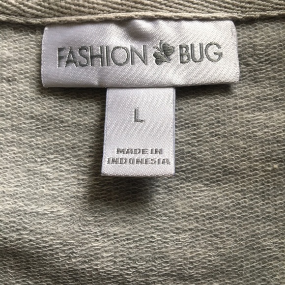 Heather Grey Tie-wrap Sweatshirt Jacket Size Large - Picture 7 of 8